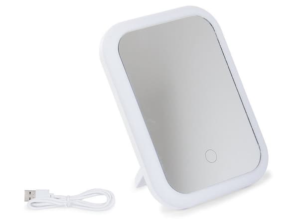 Lysende LED sminkespeil, 1 stk