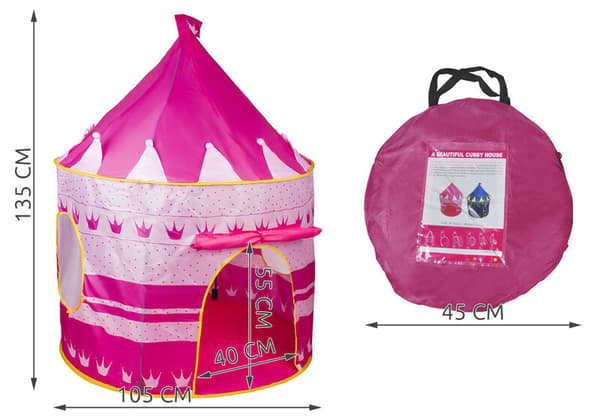 Pop up leketelt-hus for barn