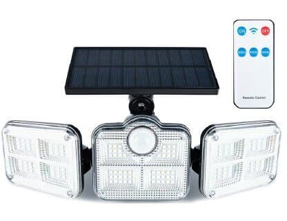 Utomhusarmatur med solpanel och rörelsesensor