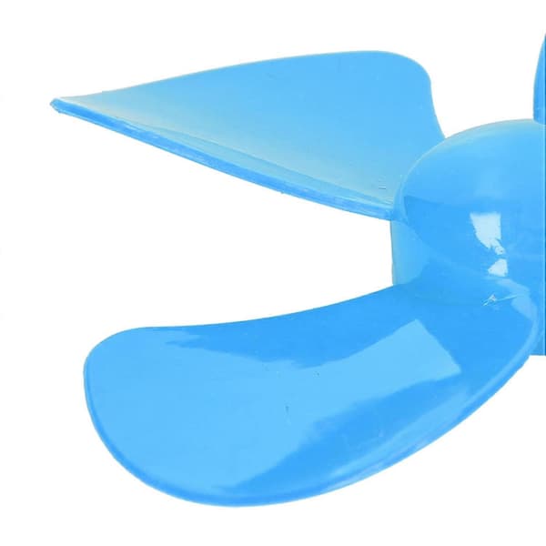 10 stk 60mm 4-bladet Propeller Plast Turning Båt Propeller Tilbehør med 2mm Hull Blå