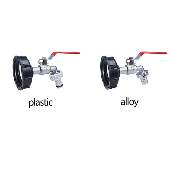 IBC tankadapter med messingkran og slangekobling Plastic