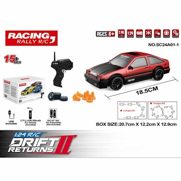 Yuan Plan Drift -auto, punainen