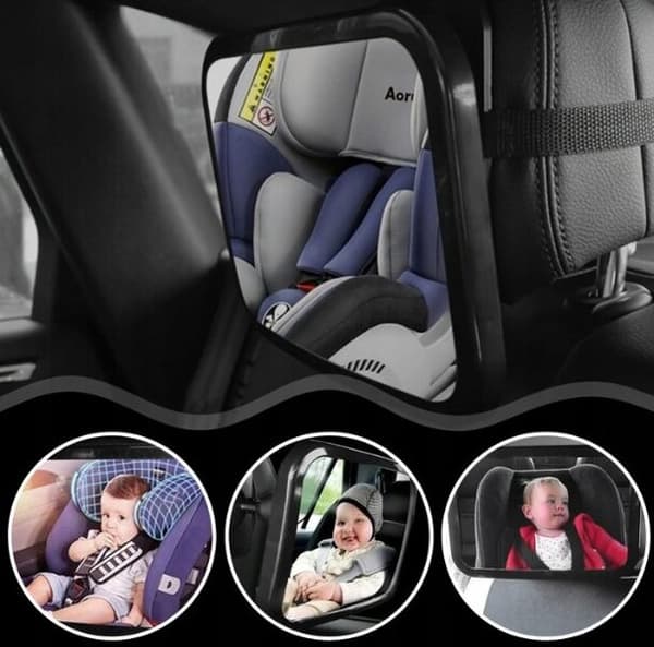 Speil for å se barn i bilen