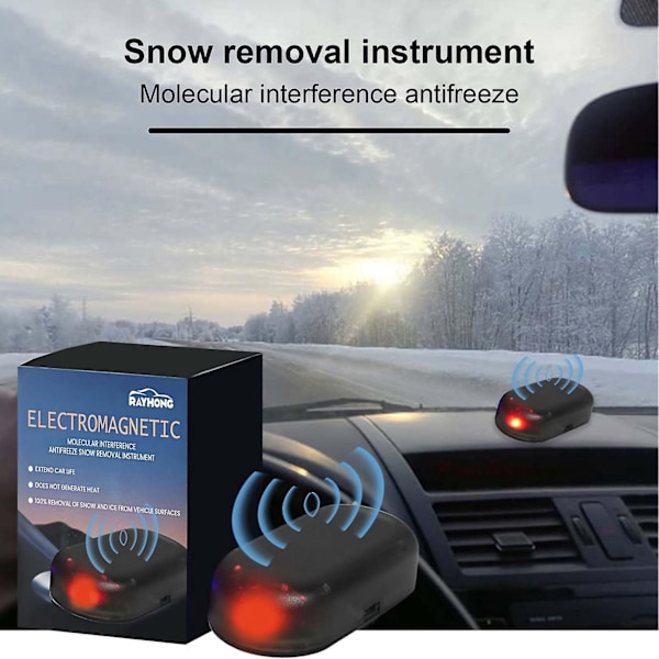 2 st Isavädersinstrument för bil Bärbar Mini Universal SUV Lastbil Fordon Auto Fönsterglas Vinter Elektromagnetisk Molekylär Interferens Frostskydd