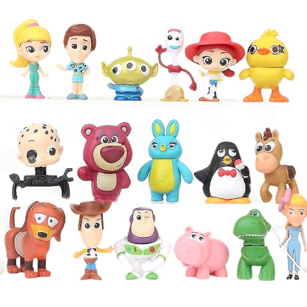 17 st Toy Story Serie Mini Actionfigurer Leksaker Tecknade Söta Samlarobjekt PVC Modell Staty Figurin Dockor Leksaker Barn Pojkar Flickor Fans Gåvor
