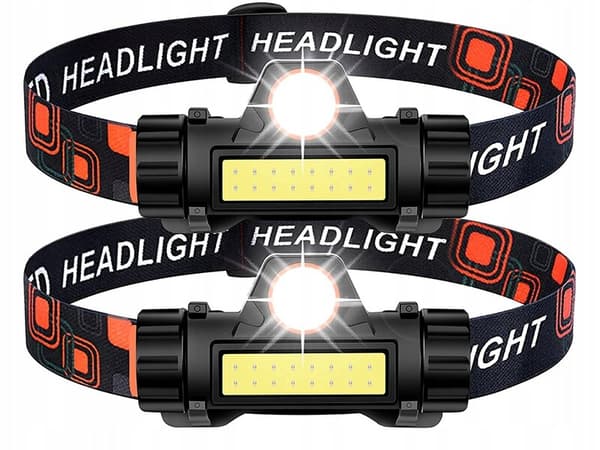 4in1 LED-otsalamppu, musta