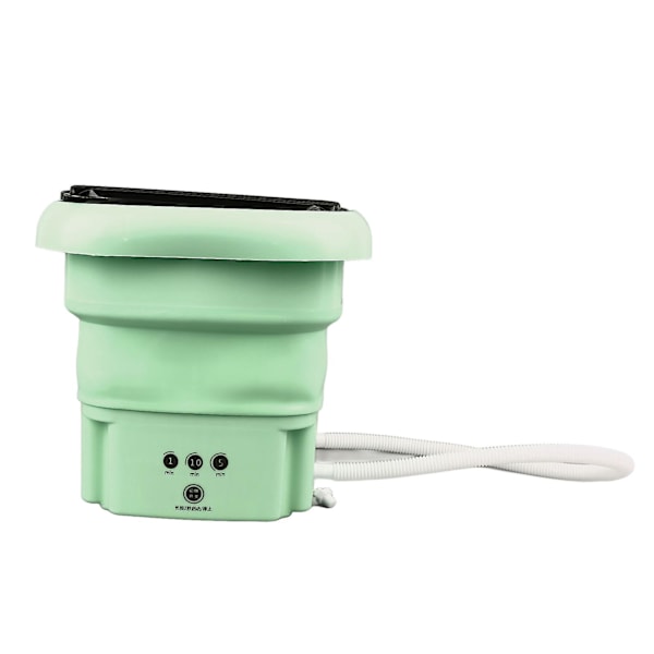 Mini Vaskemaskine Bærbar Foldbar 8L Vandtæt med Timerfunktion til Små Rum Green