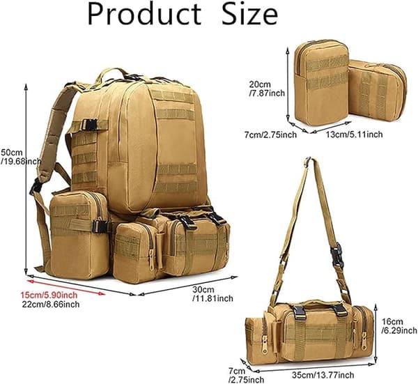 Turistryggsäck, 45 L Black
