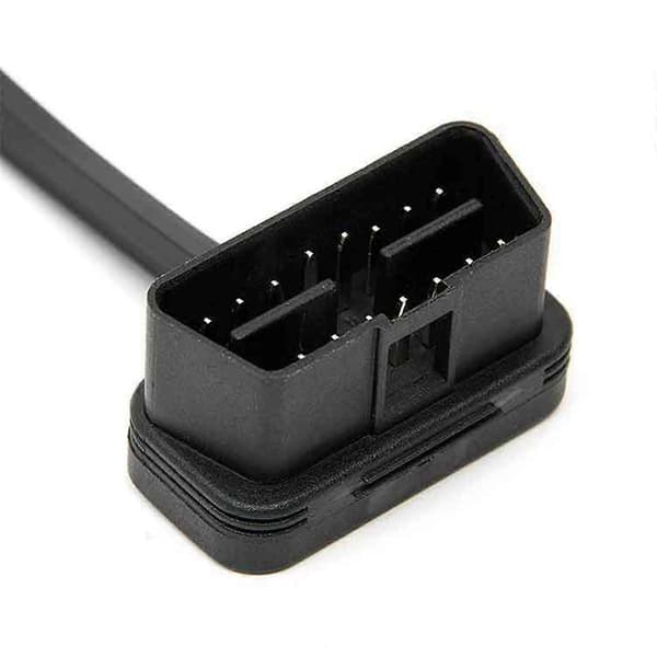OBD2 Han til Hun Retvinklet Diagnostisk Forlængerkabel 60CM med Strømbryder OBD Switch Kabel