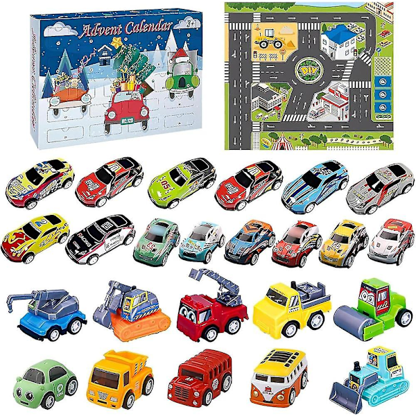 Julkalender 2025, Bil Blind Box Set, Bil Julkalender