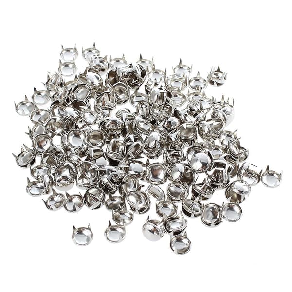 200X koppar 8mm Silver Rund Kon nit punk dekoration nit nit Silver