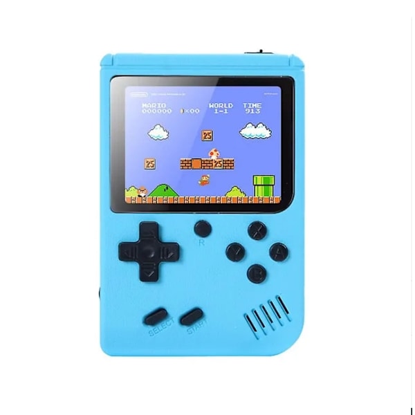 500-i-1 Retro Gameboy Maskin Mini Handhållen Videospelkonsol Inbyggd Klassisk Spelare Barn Vuxen Rolig Leksak Presenter Blå