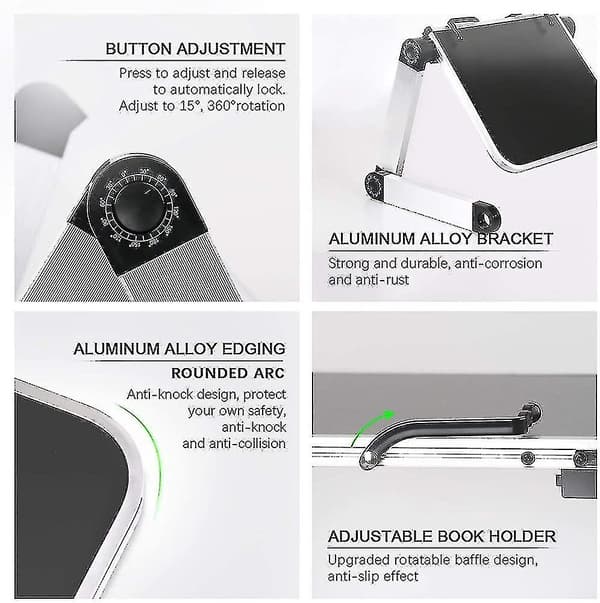 Bokstöd Lässtöd, justerbart bokstöd i höjd och vinkel