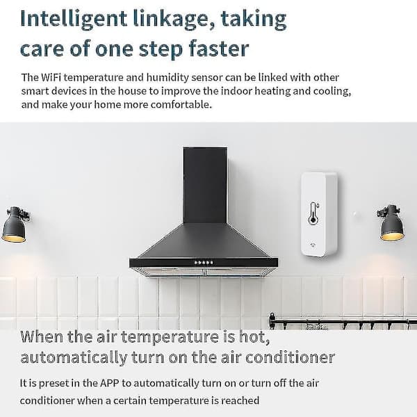 3x Tuya Wifi Temperatur- og fugtighedssensor Indendørs Termometer Hygrometer