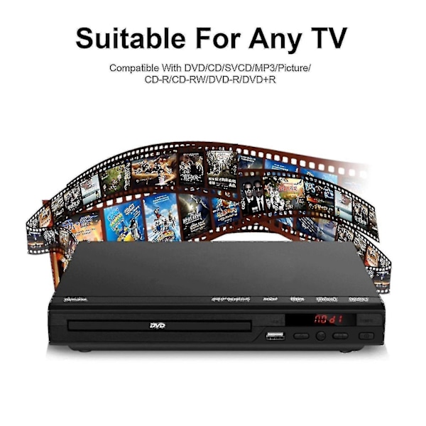 DVD-soitin televisioon, kaikki alueet vapaat DVD- ja CD-levysoittimet, AV-lähtö sisäänrakennettu / NTSC, USB-tulo, kaukosäädin