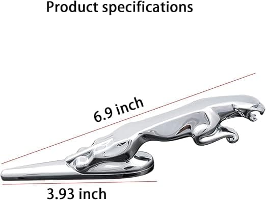 3D Emblem for Jaguar, Dekor til Bilens Panser, Chrome Eagle Badge, Biltilbehør