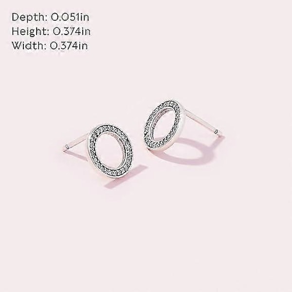 Dam Sterling Silver Forever Pandora Cubic Zirconia Örhängen