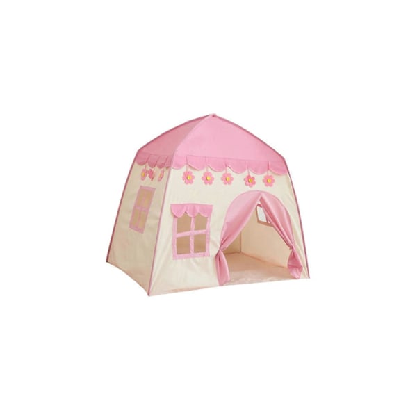 Lasten leikkiteltta tytöille Prinsessaleikkiteltta Sisätiloissa Lastenhuone Ulkona Turvallinen Myrkytön Puuvillapallovaloilla Frozen Prinsessakruunu Taikasauva Pink 130x130x100cm