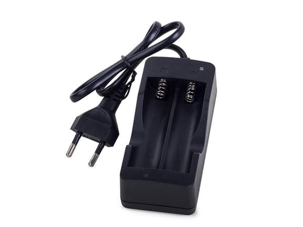 Dubbelladdare för 18650-batterier