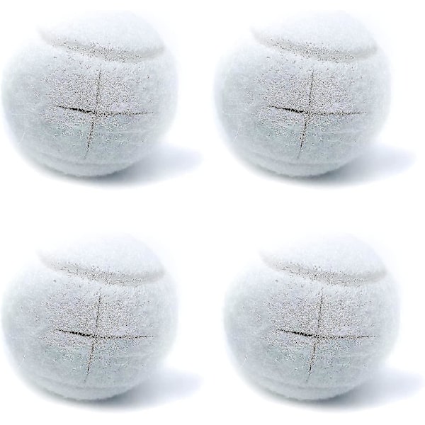 4 stk. Forhåndskutte Tennisballer for Møbelbein og Gulvbeskyttelse, Heavy Duty Langvarig Filtpute Glidedeksler White