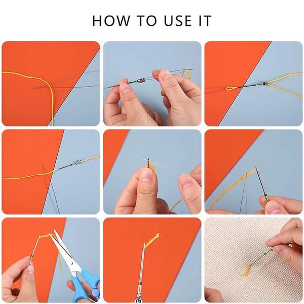 11 stk. Punch Needle Tool Kit Broderi Stitching Punch Needle & Needle Threader Broderi Poking