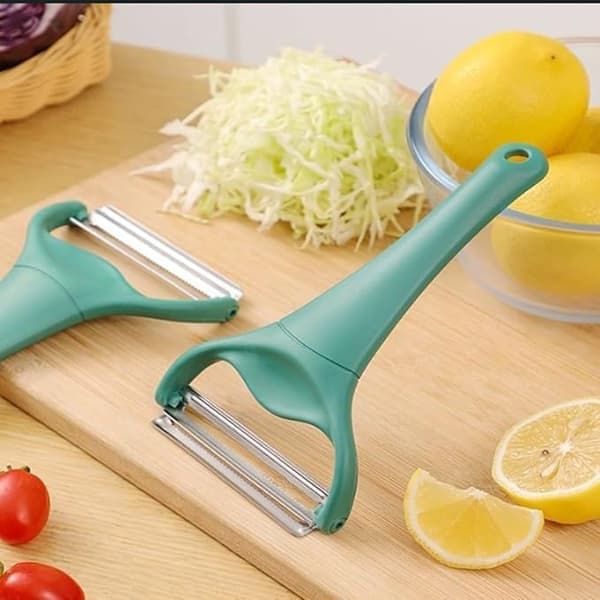 Multifunksjonell dobbel grønnsakskutter, kålskjærer og potetskreller, kutter mye med 2 blader, Cabbage Max Green