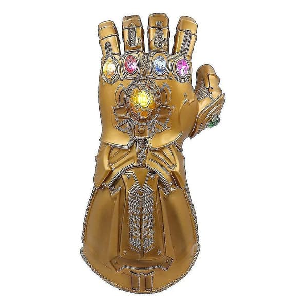 LED Lysende Thanos Infinity Gauntlet For Elektronisk Knyttneve PVC Hansker