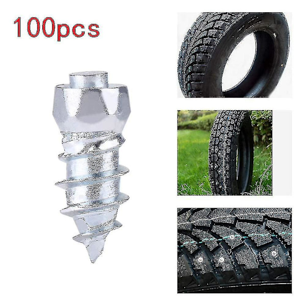 100 st 12 mm Däckdubbar Karbidskruv Snöspikar Anti-is för Bil/SUV/ATV/UTV Bil Däckdubbar