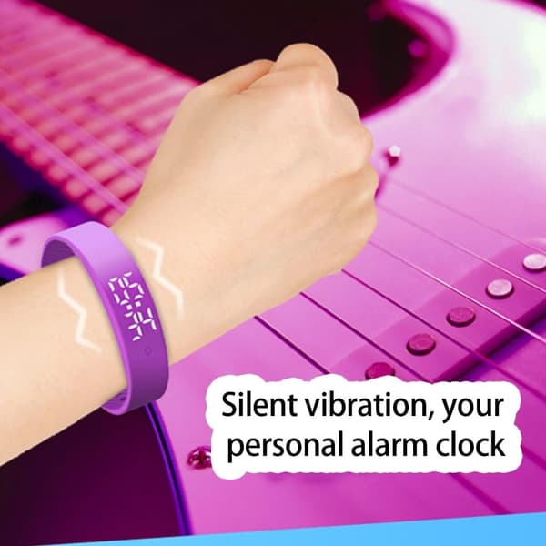 Värisevä muistutuskello - Jopa 10 hälytystä päivässä Purple