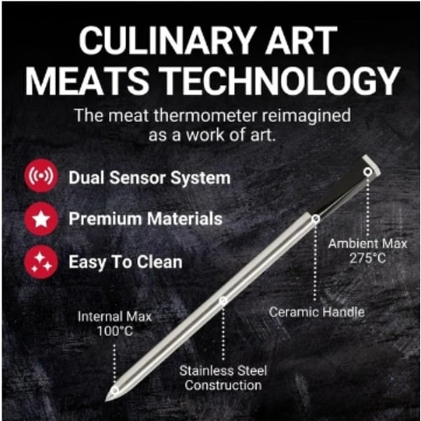 2025 Trådløst Grilltermometer, Frityrtermometer