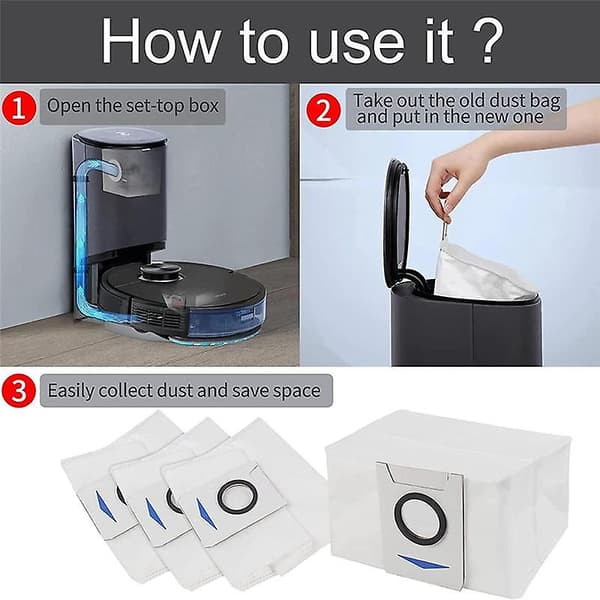 Pölypussi lisävarusteet Ecovacs Deebot X1 Omni robotti-imurille