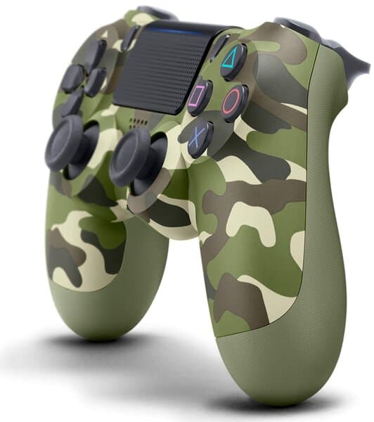 Games World PS4 Doubleshock 4 V2 trådlös spelkontroll, kamouflage grön, för PS4 / PS5 / Android / iOS