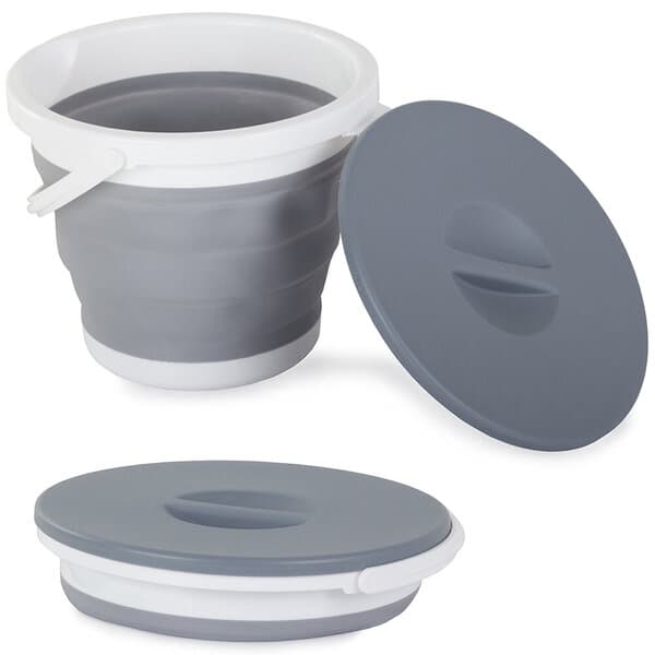 Silikonhink med lock White Gray