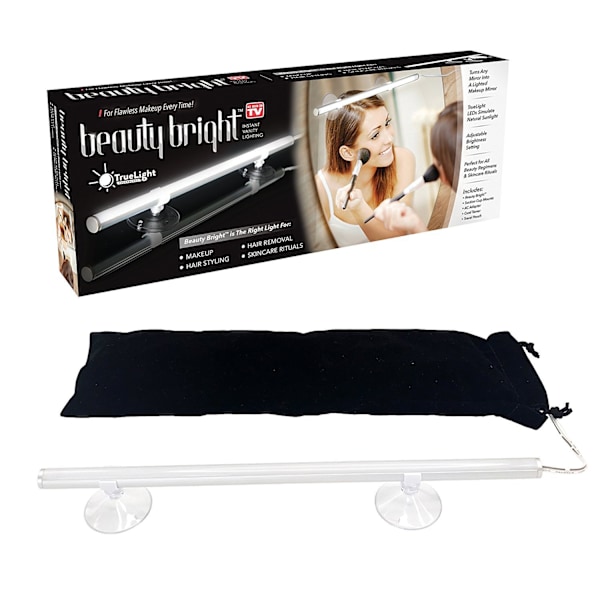 LED Spejlslys med 2 Sugkopper 29,5 cm Makeuplys Ingen Boring 6500K USB Kommode