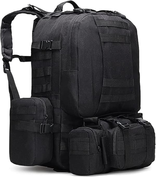 Turistryggsäck, 45 L Black