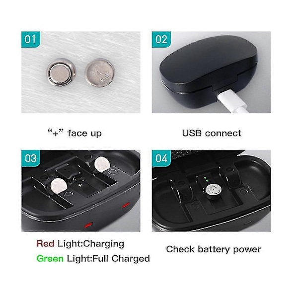 2024 A312 Uppladdningsbart Batteri, Hörapparatsbatterier 312 Laddare Kit 312 312a A312 Pr4 Uppladdningsbart Batteri För Hörapparat