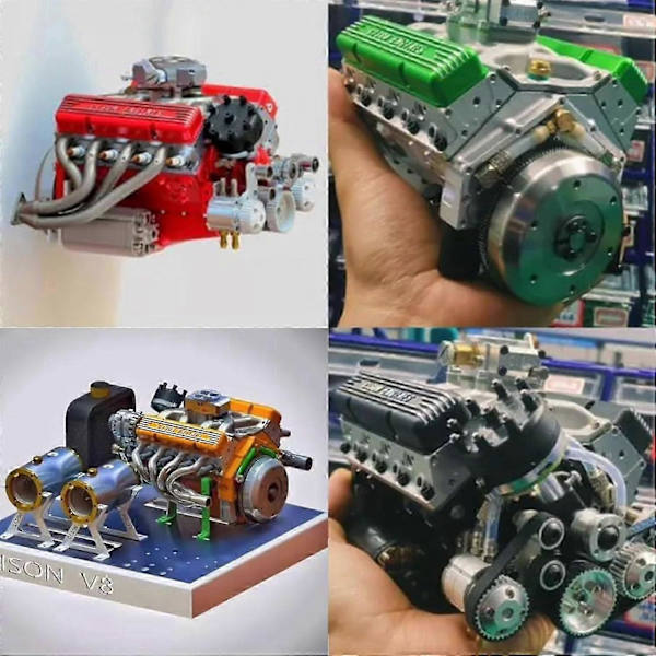 Cison V8 Engine Kit, Gasoline, OHV V8 SmallBlock Engine Model Kit