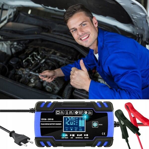 Automatisk batterilader med reparasjonsfunksjon, 12V, 24V