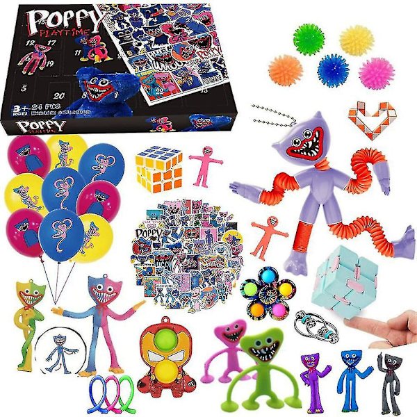 2025 Julekalender Poppy Playtime Huggy Wuggy Blind Box Nedtellingsleker Gaver