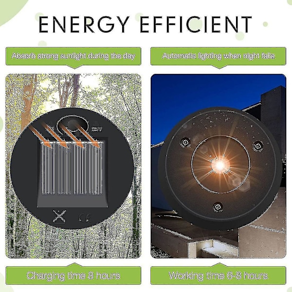 6 stk. Solcellelys Udskiftningstop 7 Solcellelygtedele Led Solcellepanel Lygte Låg Lys Til Udendørs