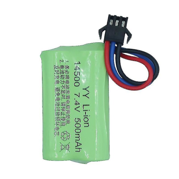 14500 7.4v Sm-3p Litiumbatteripaket Elektrisk Leksaks Off-road Fordon Klättringsbil Fyrdrivsbatteripaket