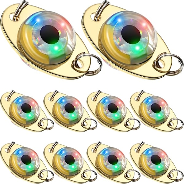 10 Stk. LED Fiskelokker Fiskeskeer Lysende Agn Blink