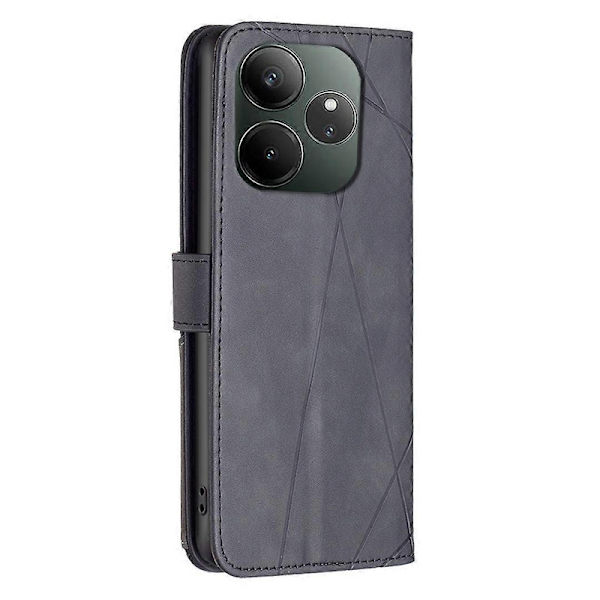 Magnetiskt Spänne Rombmönstrat Läder Telefonfodral