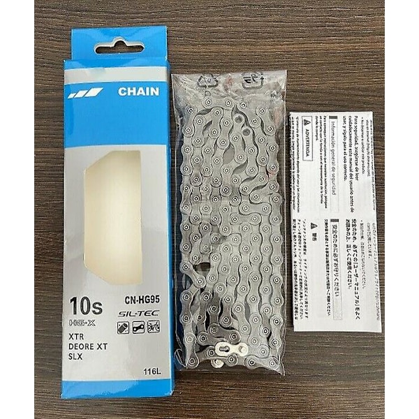 Shimano CN-HG95 10-vaihteinen ketju DEORE XT XTR SLX HG-X SIL TEC 116 lenkkiä
