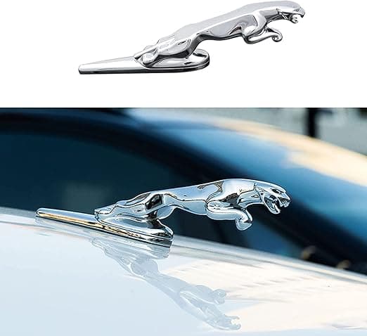 3D Emblem til Jaguar - Bilforside, Hættepynt, Krom Eagle Badge, Biltilbehør