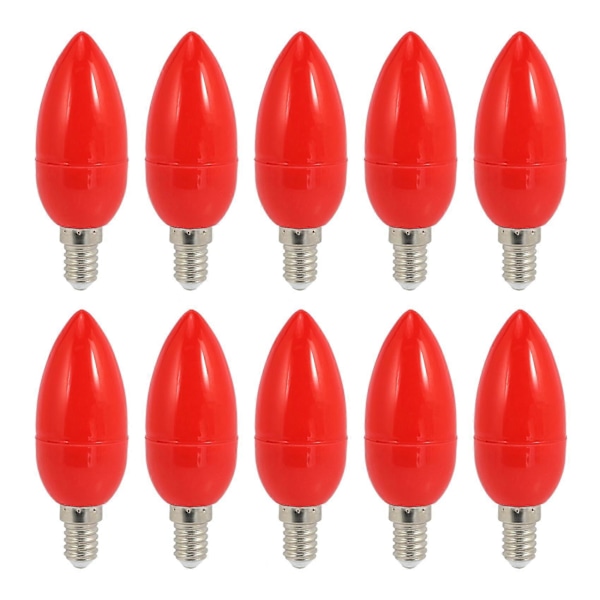 10 x E14 LED-kynttilälamppu Punainen Onnenlamppu Jumalan valot Energiaa säästävät kynttilävalot