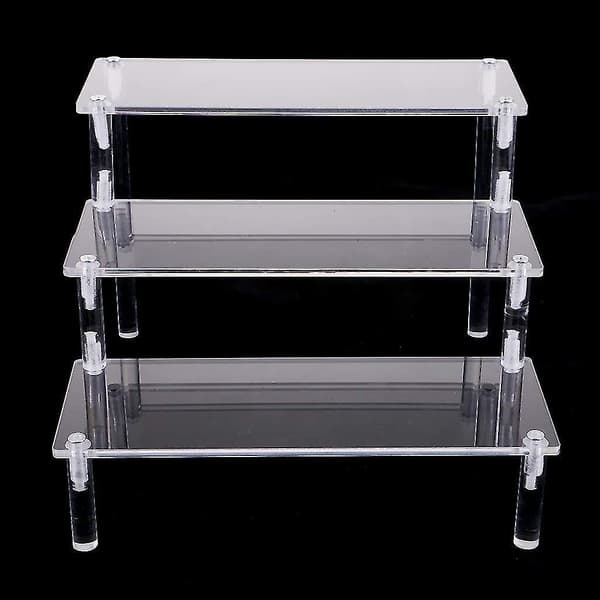 Klar Akryl Display Stand, 3-Trinns Klar Trappehylle, Samling Akryl Display Stand, Display Rack