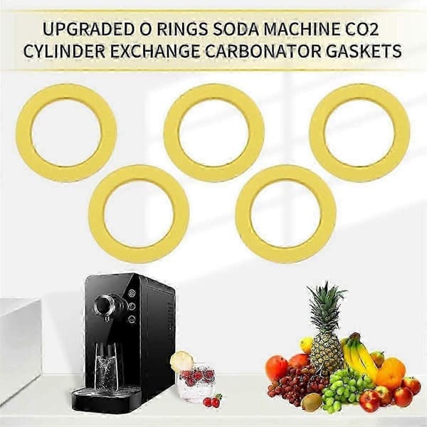SodaStream DUO Terra ART CO2 Cylinder Gaskets - 5-Pack Silicone Gaskets