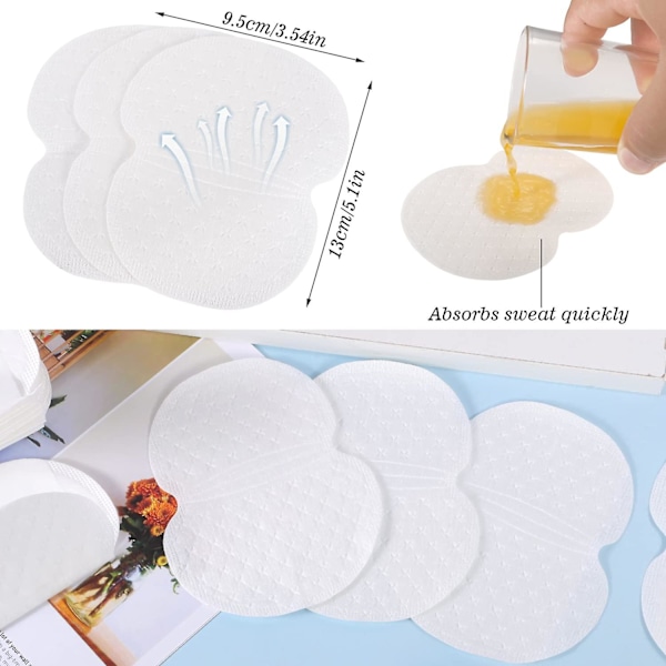 100 st Armhåle Svett Pads, Armhåle Svett Pads För Kvinnor Och Män, Engångs Armhåle Skydd Pads För Kläder Svettning Bekväma Smaklösa