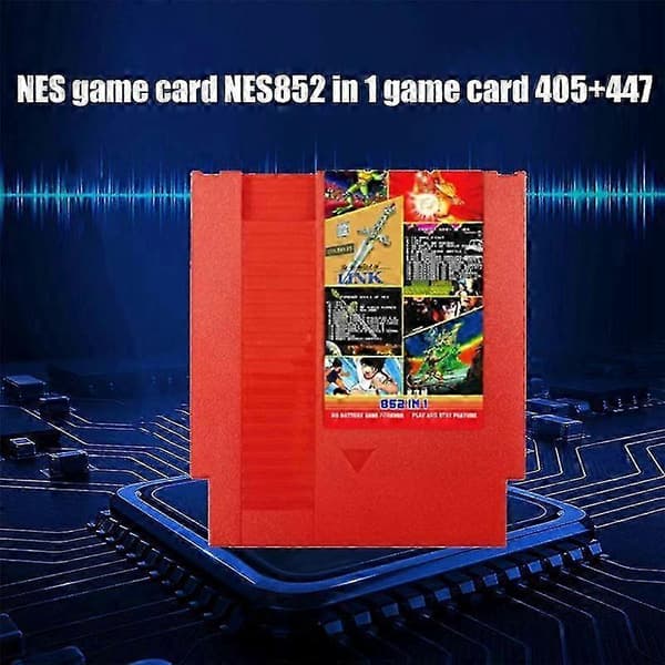 852-i-1 NES Super Spil Multi-Patron - 72-pin 8-bit Sort Spilpatron